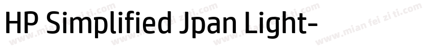 HP Simplified Jpan Light字体转换